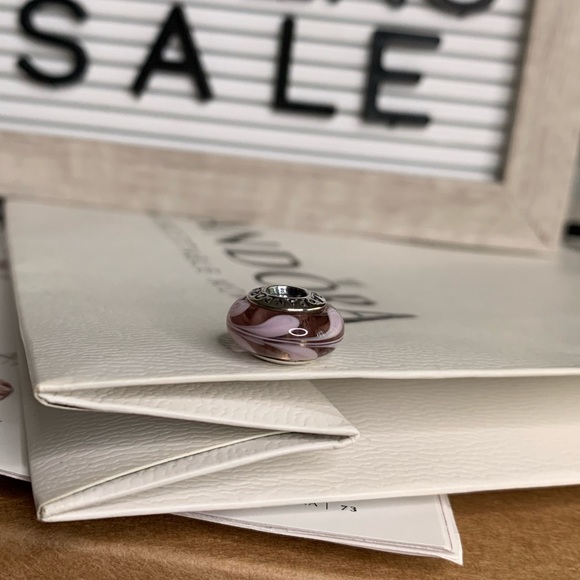 Pandora Jewelry - PANDORA PURPLE PNK SWIRLY SWIRL MURANO GLASS CHARM